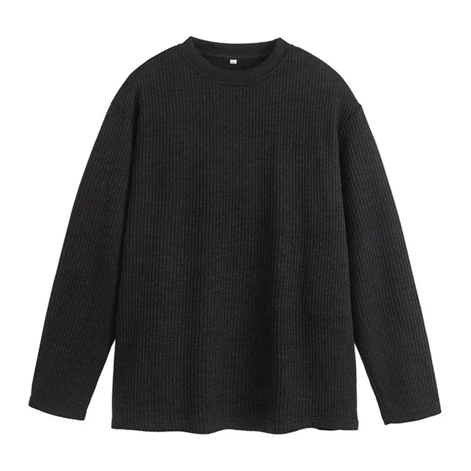 Camicia da uomo a maniche lunghe con scollo rotondo, oversize, streetwear, a righe, unisex