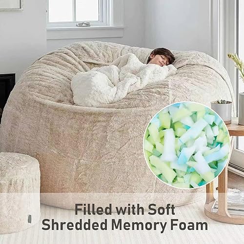 Miniatura 5 de FIEATES Relleno de puf de 10 libras, relleno de espuma viscoelástica triturada reutilizable para almohadas y cojines de sofá