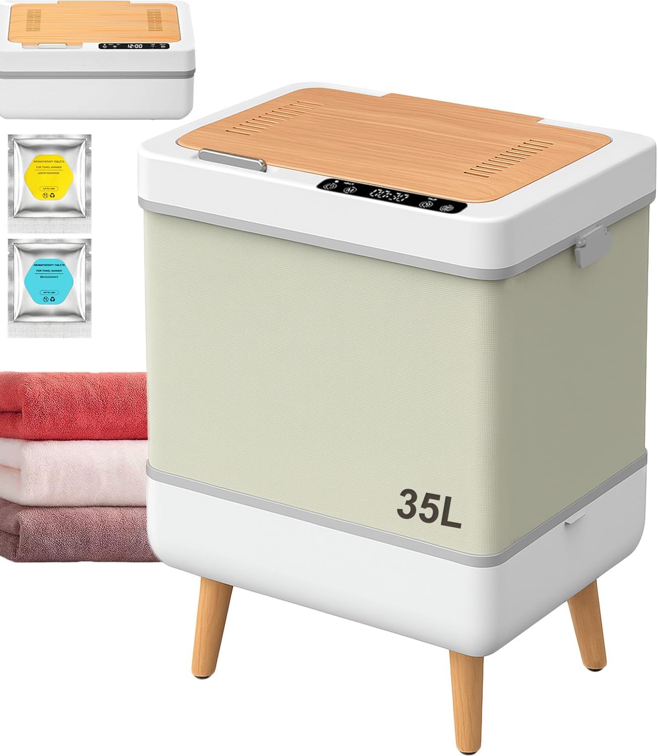 FLSEPAMB Towel Warmer for Bathroom, 4 Flavors 24 Pcs Replacement Fragrance Disc for Towel Warmer Buckets & Dryers, Long-Lasting Fragrance Tablets