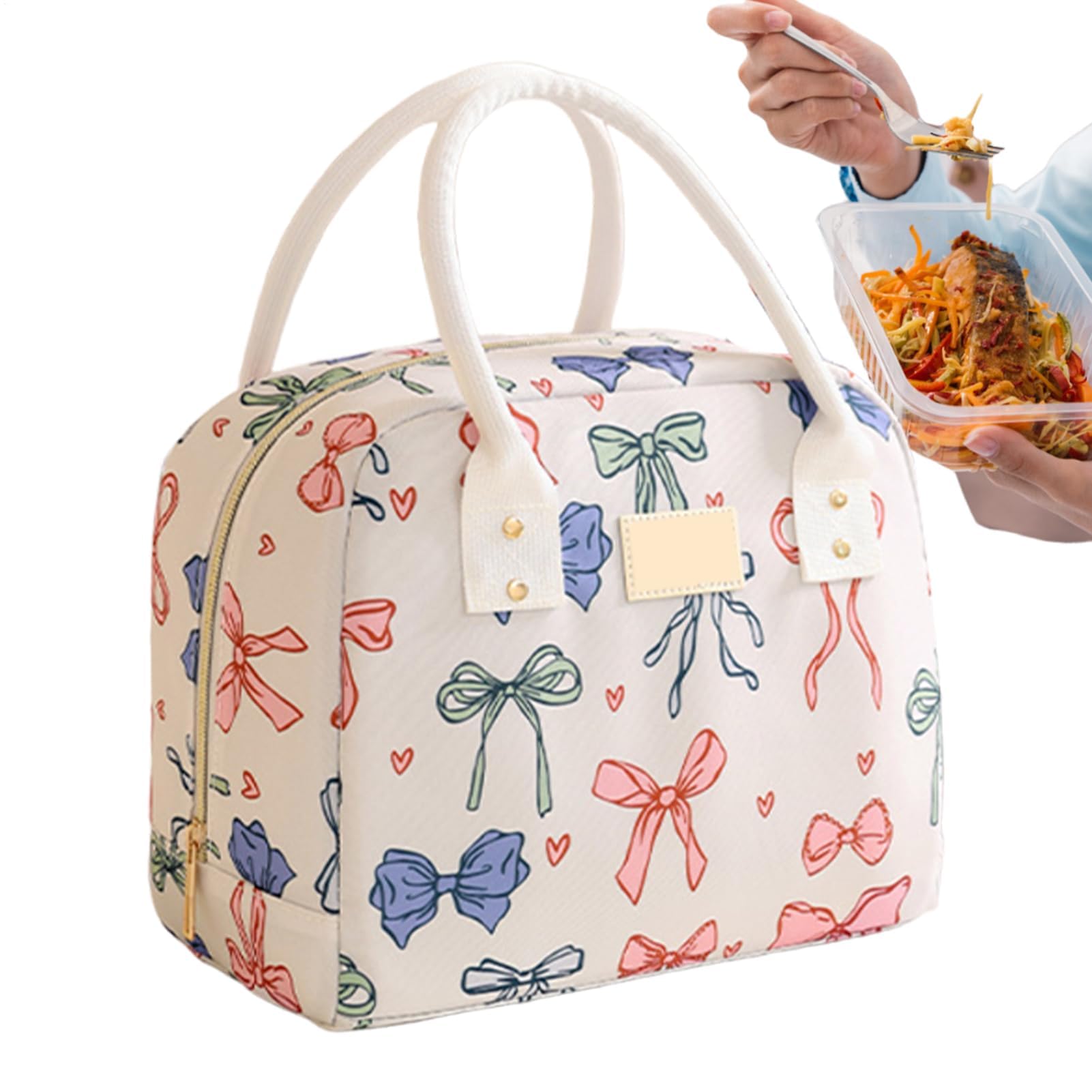 Isolierte Lunchbox, wiederverwendbare, auslaufsichere Schleifenbox, wiederverwendbarer Beutelhalter – für Mädchen, Kinder und Erwachsene, Schule, Büro, Arbeit, Reisen, Camping, Picknick, Essen un