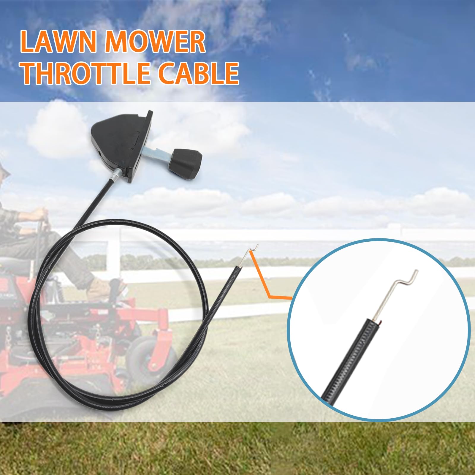 The ROP Shop Cable De Control Del Acelerador Para Cortacéspedes Toro Z453 Z500 Z553 Z555 Z557 Z587L Z588E ZTR - Foto 5