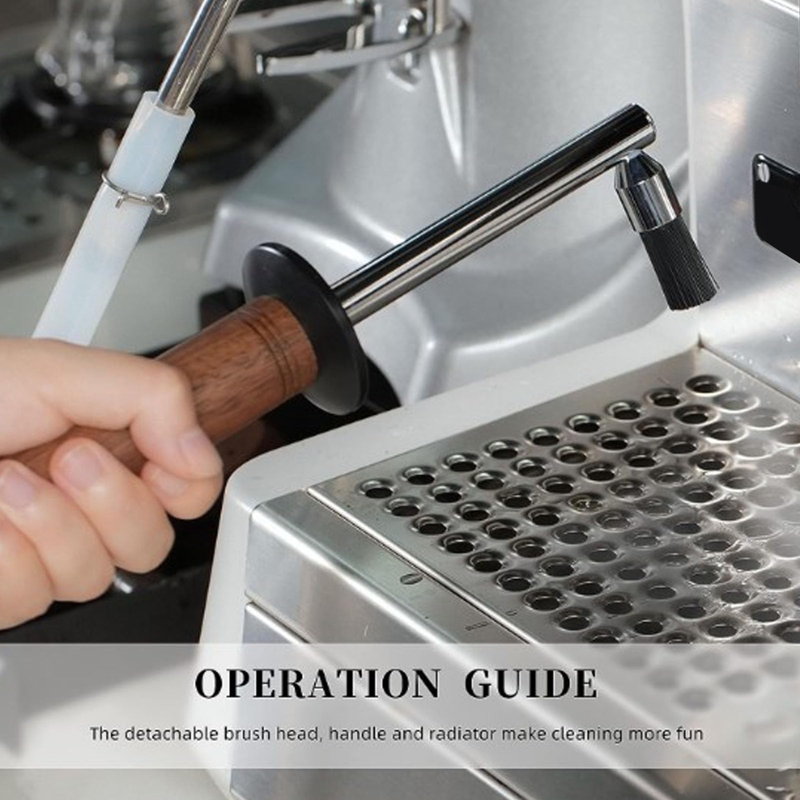 Luocute Espressos Pincel, Kit de Limpieza de la Máquina Espressos, Limpiador de Varitas de para una Varita de de Más de 10 Mm, Kit de Descalificación de café a Alta Presión con Anti
