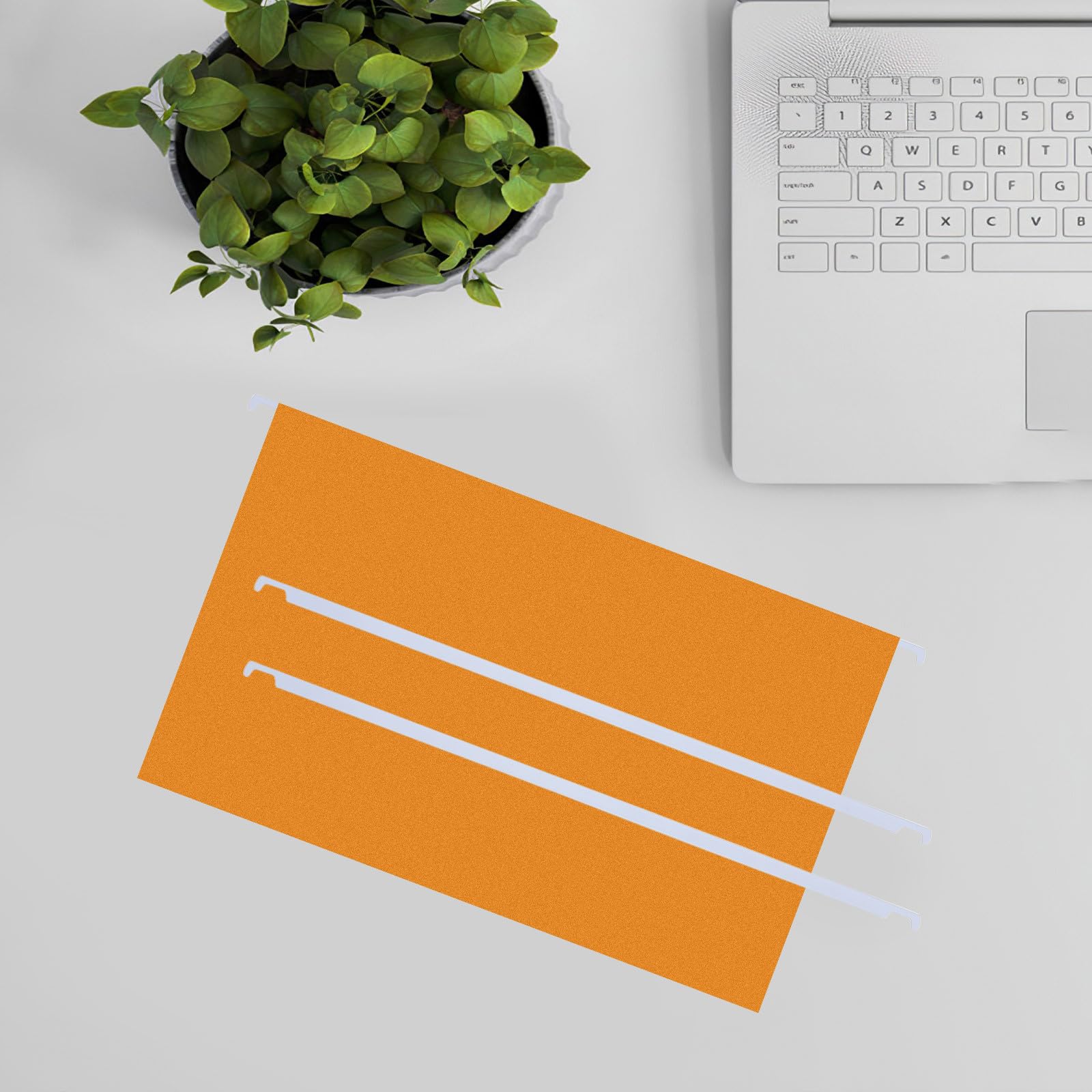 Riel para Archivos Colgantes de Metal Blanco 32,5cm 50 Piezas