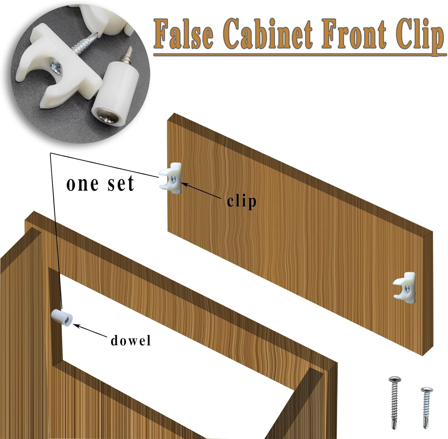 fallingstar False Cabinet Clips Tip-Out Sink Cabinet Clips