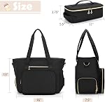 BAFASO Wearable Breast Pump Bag with Cooler and Laptop Sleeve, Black | Compatible with Momcozy, Paruu and Most Wearable Breast Pump, For Working Moms