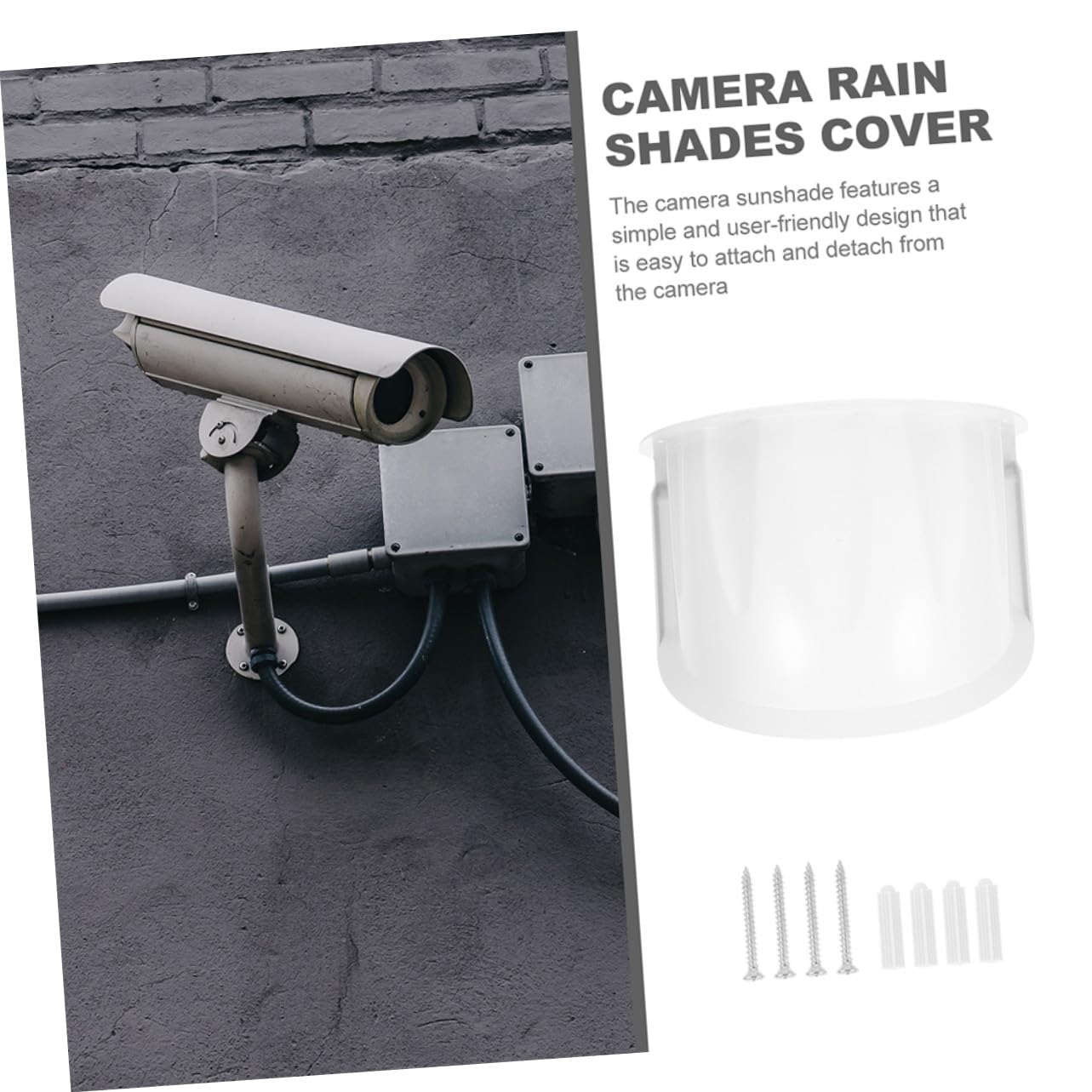 2stücke Regenschutz Kamera Für Außenbereich Wetterfeste Kameraabdeckung Mit Sonnenschutz Kamera-schutzdach Für Outdoor Kameras Installieren