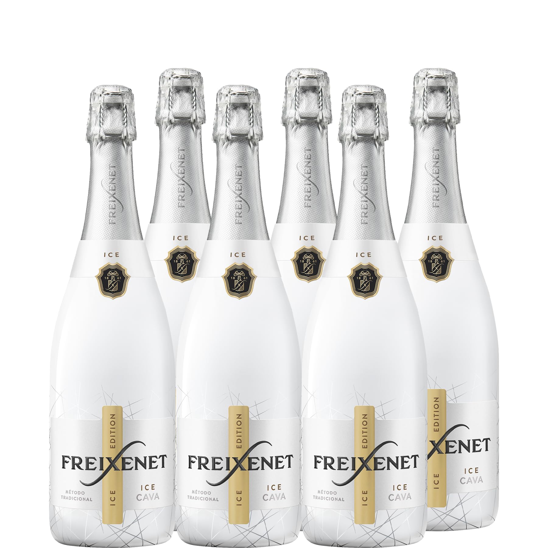 Freixenet ICE Cava, Cuvée Especial (6x0,75 l) Halbtrocken, Traditionelle Flaschengärung, besonders feine Perlage, Aromen von tropischen Früchten, cremig-süßer Geschmack