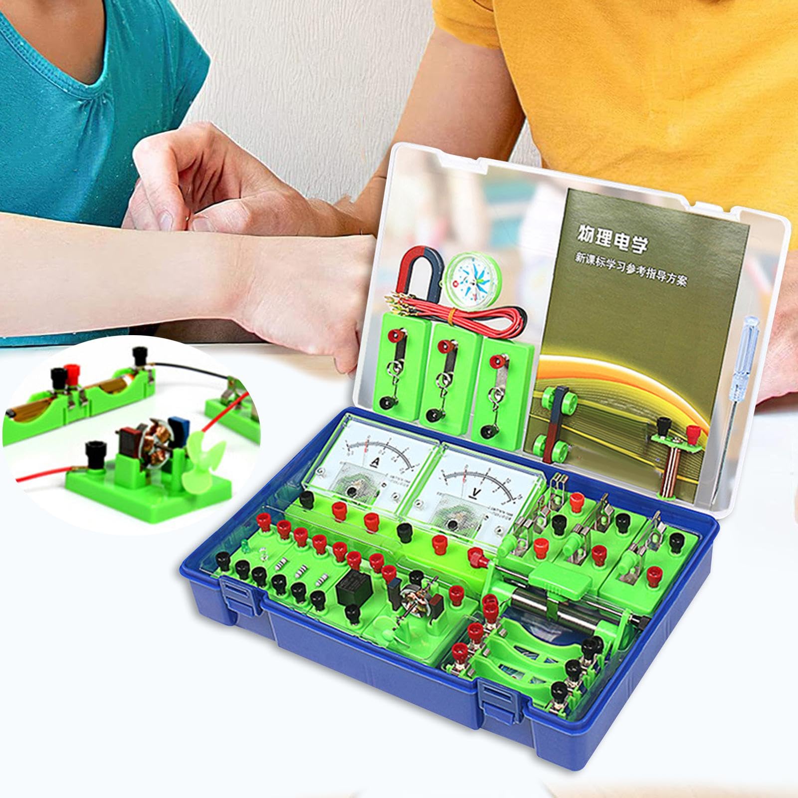 Baoblaze Kits de démarrage d'apprentissage de la physique électrique Ensemble d'expérimentation électrique Laboratoire scientifique pour le lycée