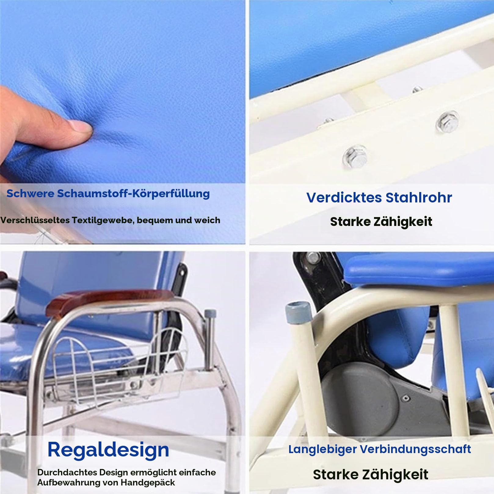 Blutentnahmestuhl,Leder-Medizin-Liegestuhl Blutentnahmestuhl mit verstellbarer Armlehne,Gepolsterter Labor-Entnahmestuhl tragbarer Infusionsständer Tropfständer,Liegestuhl für Geri-Patienten