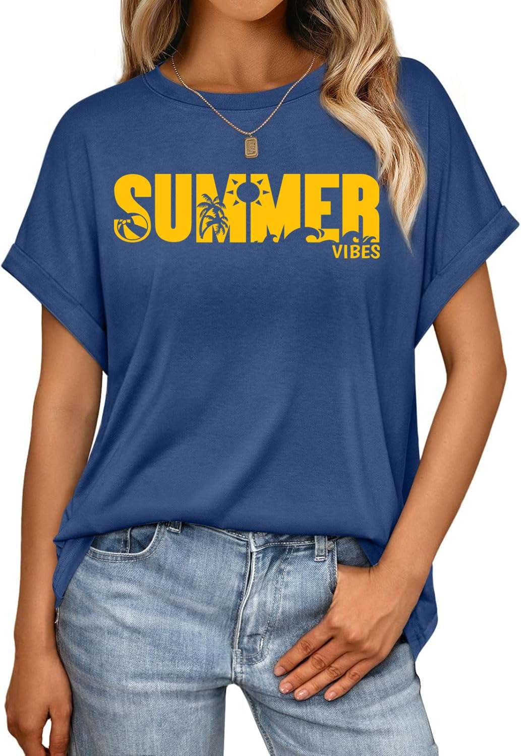 Pawate Damen Tshirt Kurzarm Oversize Bedruck Oberteile Sommer Shirts Casual Locker Tops Tunika