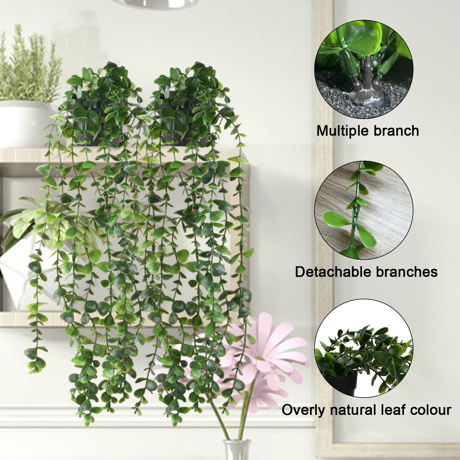 HOMCOM Monstera Pianta Artificiale per Interno ed Esterno, Pianta Finta Realistica con 20 Foglie, 120cm Esterno