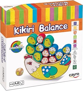 Cayro - Kikiri Balance - + 5 Años - Habilidad, Equilibrio e Ingenio - Juego de Mesa para Niños - Equilibra Las Piezas según los Dados - 2 a 8 Jugadores