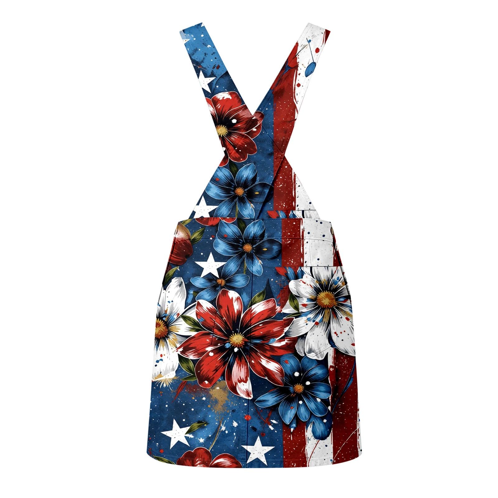 2026 Robuste Independence Day Jumpsuit pour Femme Tendance Estivale Décontractée sans Manches Imprimé Bretelles