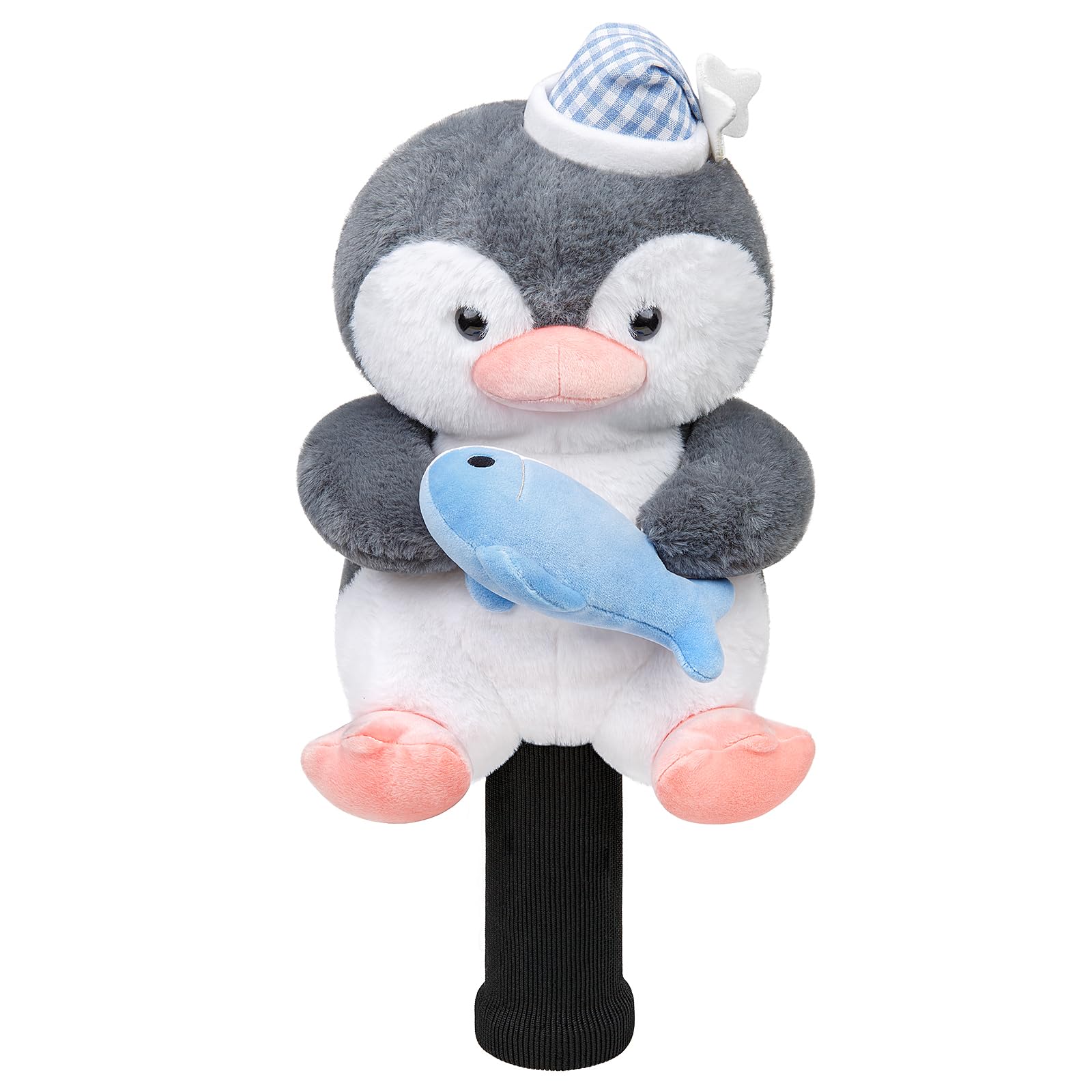 Funny Penguin Golf Headcover, Animals Plush Golf Club Head Covers, Small Size Fits Hybird and Irons, Large Size Fits Standard 460cc Driver Head