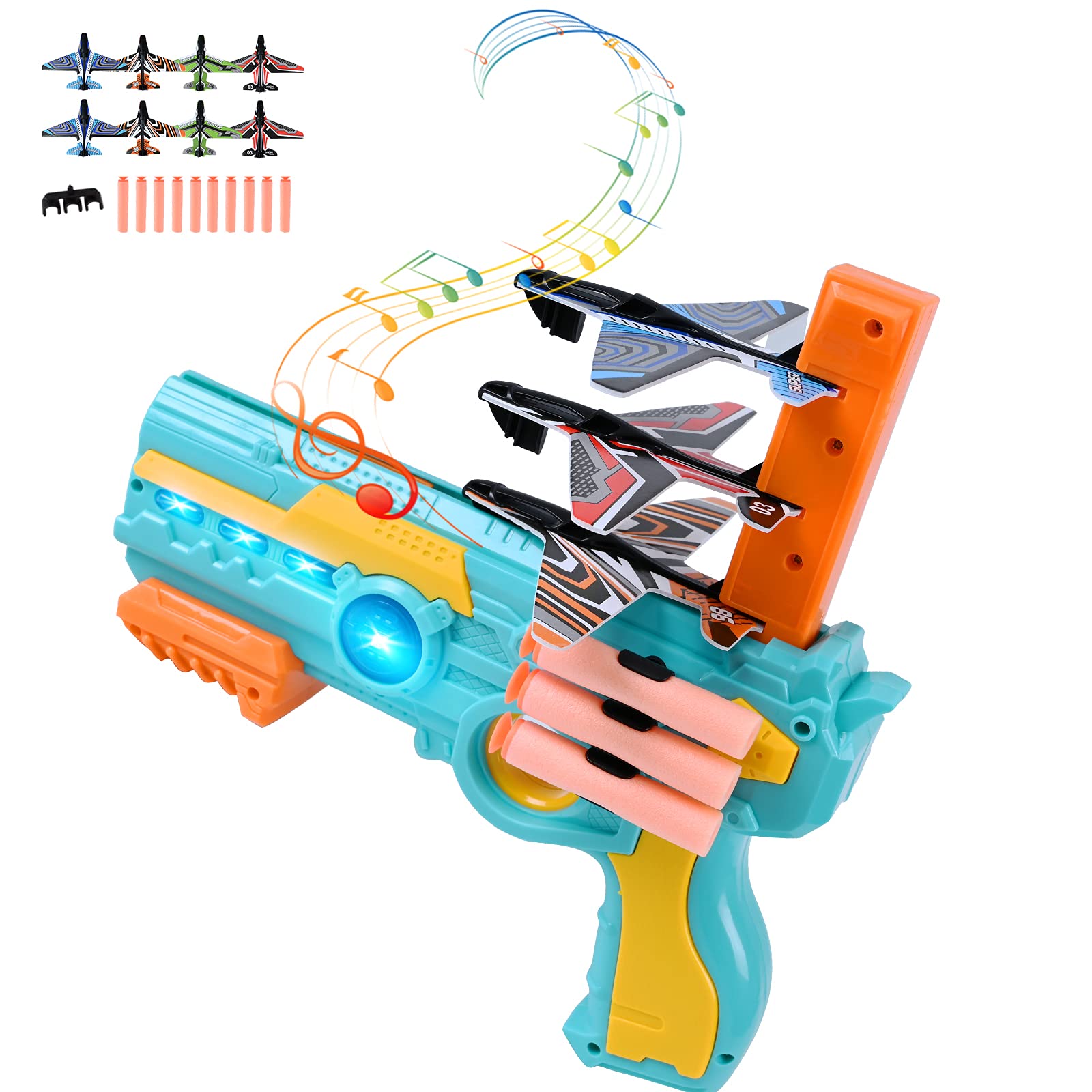 Buy Airplane Toy, Joypath 2 in 1 Bubble Catapult Plane Gun with