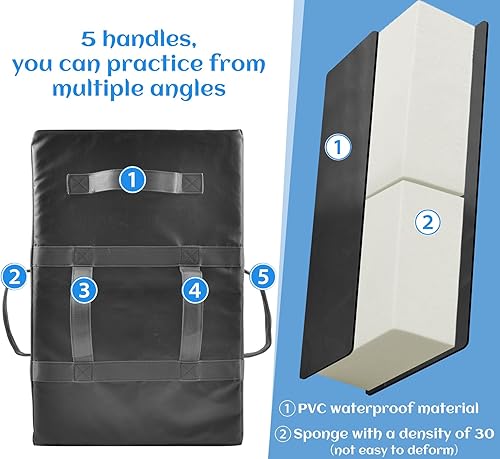 Miniatura 4 de Taekwondo Kick Pad Martial Arts Training Equipment - Durable PVC Leather with High-Strength Sponge for Karate, Muay Thai, Kickboxing & MMA