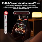 INKBIRD Wireless Meat Thermometer, 5G WiFi and 5.4 Bluetooth Meat Thermometer Digital Wireless for Grilling and Smoking, 5 Sensors, IP67 Dual Probes and Backlight LCD Display for BBQ Smoker Oven Grill