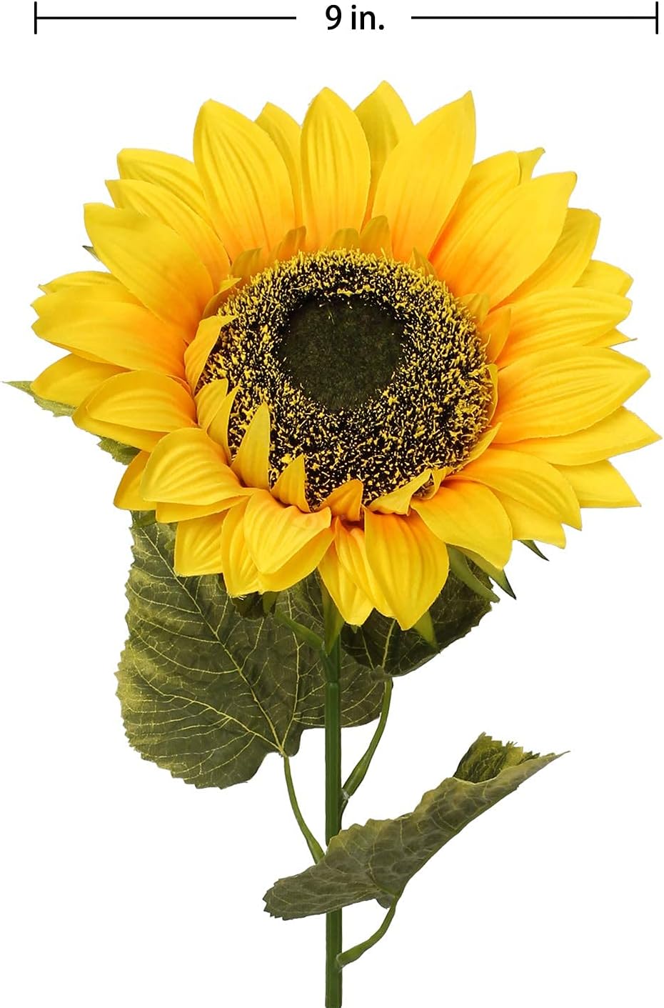 Briful 3 Packs Artificial Sunflower Large Fake Sunflowers, 9" Silk Flower Heads - Image 3
