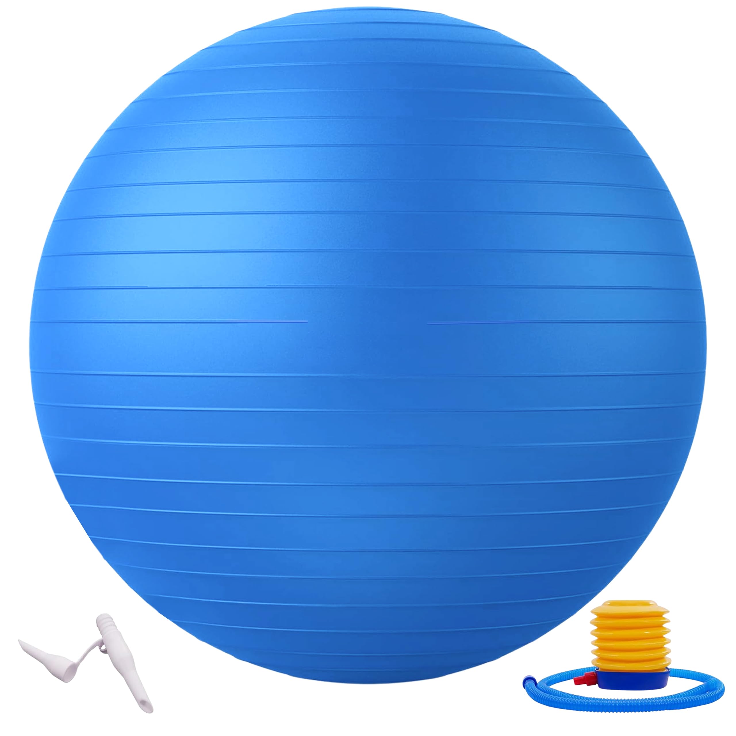 Exercise Ball 65 CM Anti-Burst Yoga Ball Chair with Quick Pump Slip Resistant Gym Ball Supports 500KG Balance Ball for Pilates Yoga Birthing Pregnancy Stability Gym Workout Training