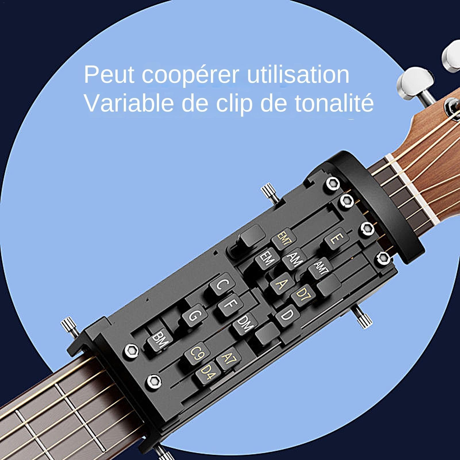 Presseur D'accords De Guitare - 1/2 Pièces Entraîneur D'accords De Guitare Outils D'apprentissage De La Guitare | Entraîneur D'accords D'aide À La Guitare | Outil De Changement D'accords De Guitare