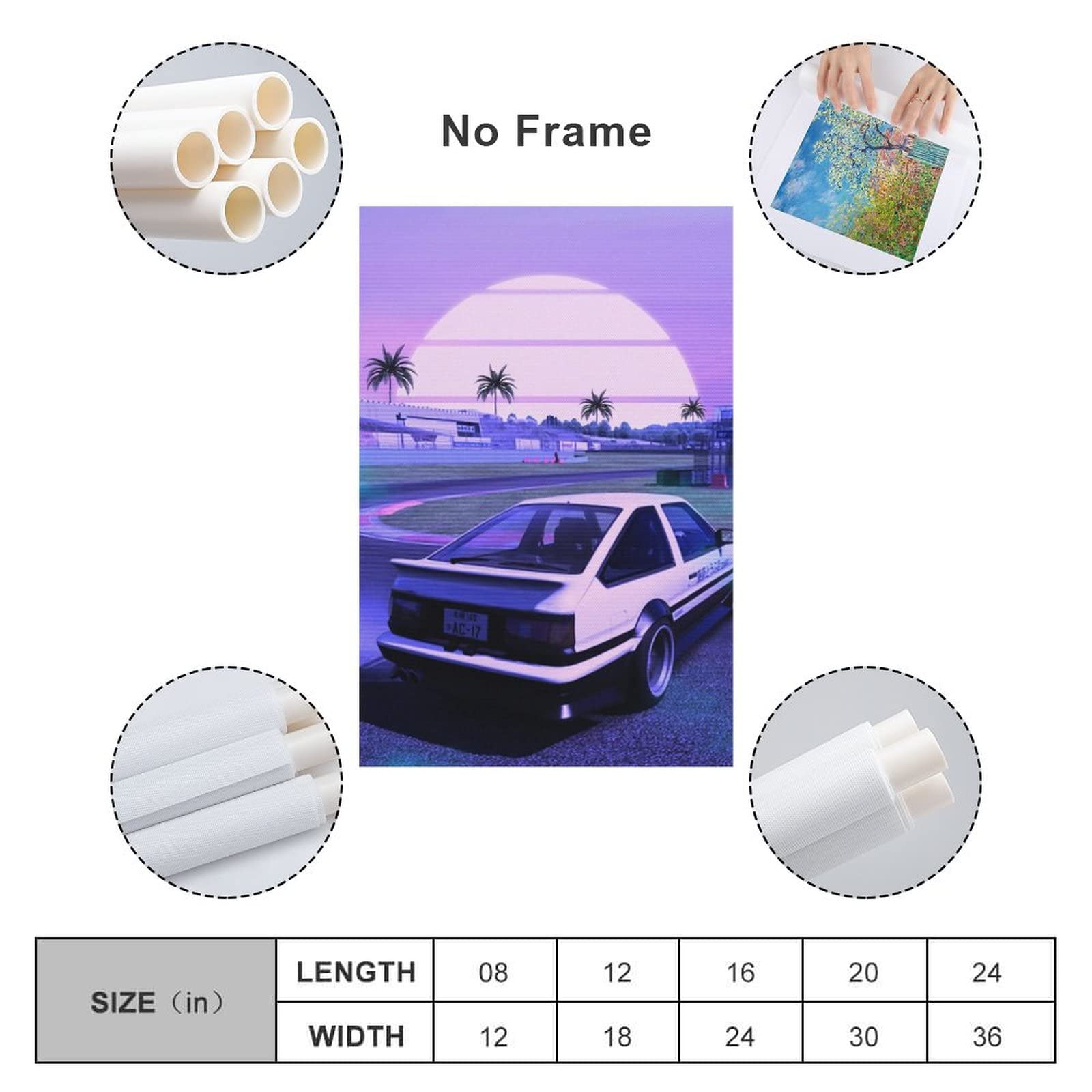 Amazon.com: ALUKAP 90s Ae86 Vaporwave Jdm Car Family Decorative