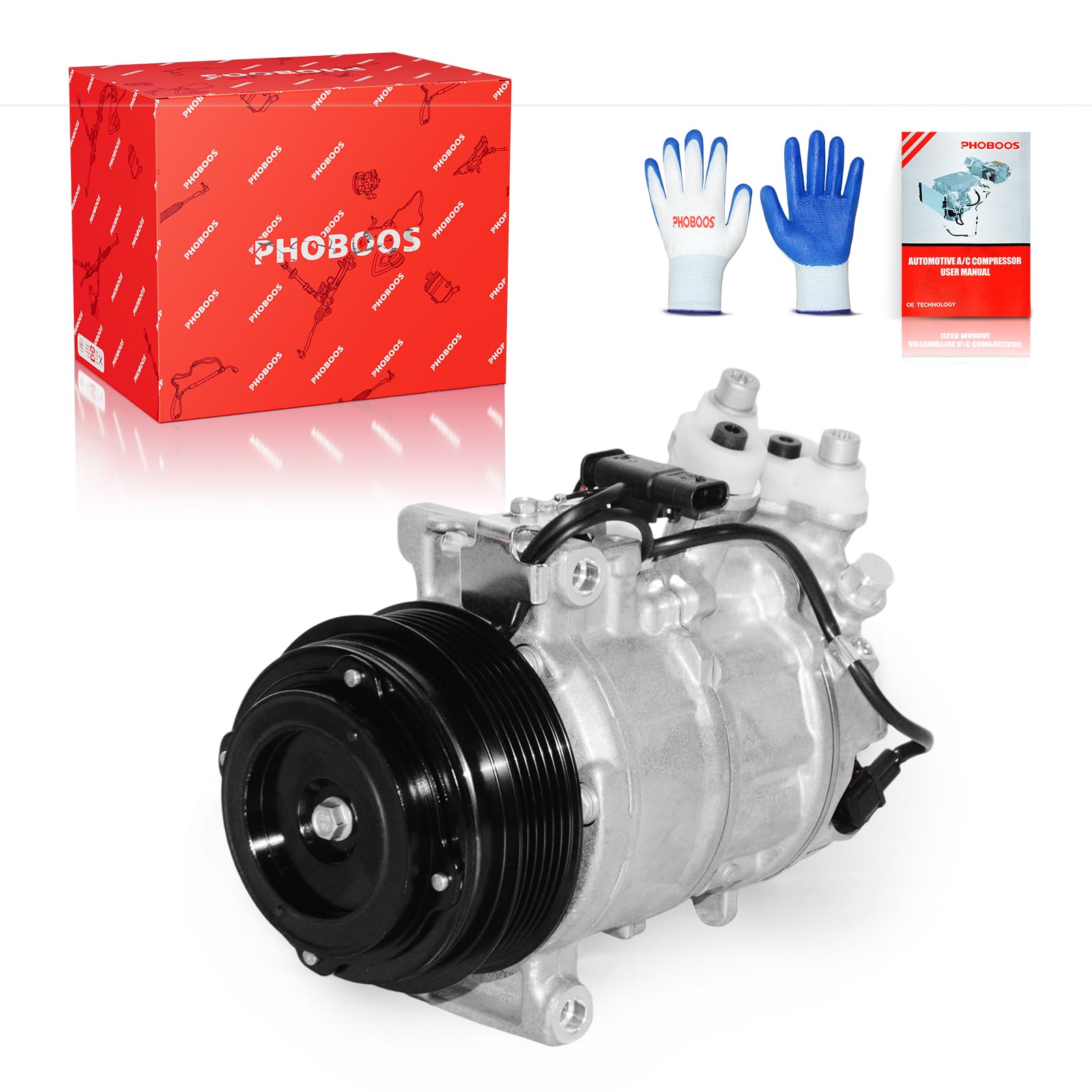 Photo 1 of PHOBOOS A/C Compressor with Clutch for Mercedes-Benz