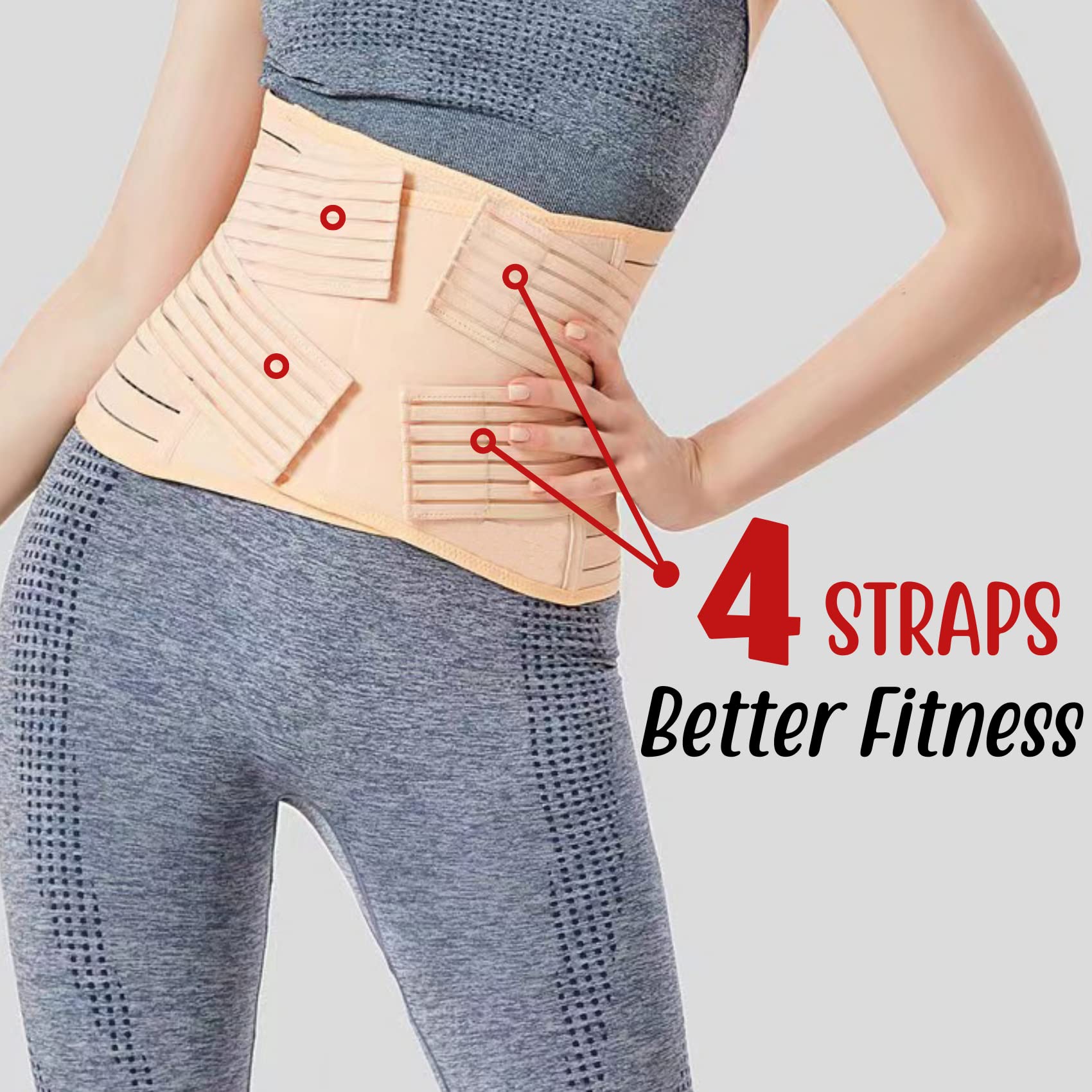 Bauchgurt Nach Geburt | Rückbildungsgürtel Damen | Atmungsaktiv Mesh XL