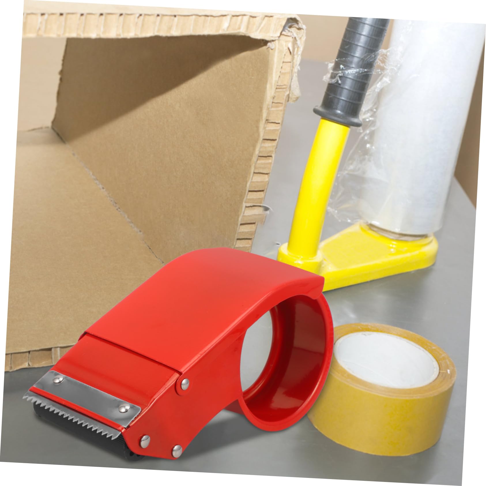 ARTIBETTER 5 Pezzi simpatico dispenser di nastro adesivo dispensare organizzatore desktop supporto del supporto del nastro porta nastro da scrivania carino ferro da stiro rosso