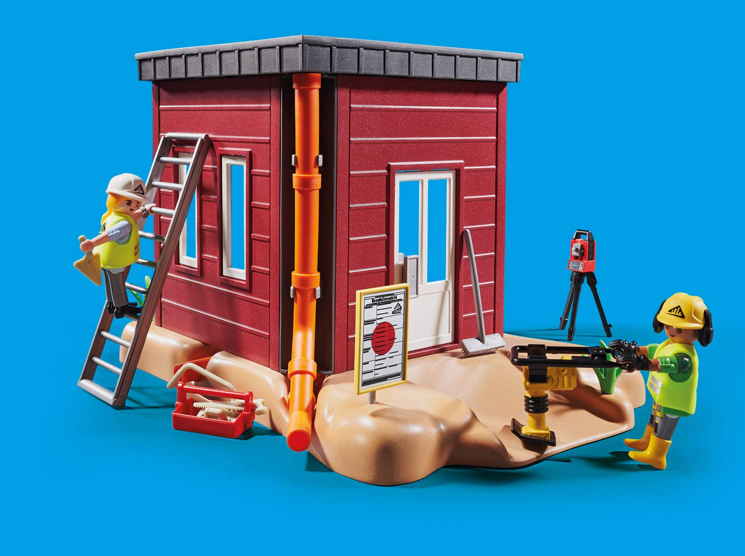 PLAYMOBIL City Action 70443 Construction: Small Excavator with Movable Bucket, with rotating attachment and fixable excavator arm, Toy for Children Ages 5+