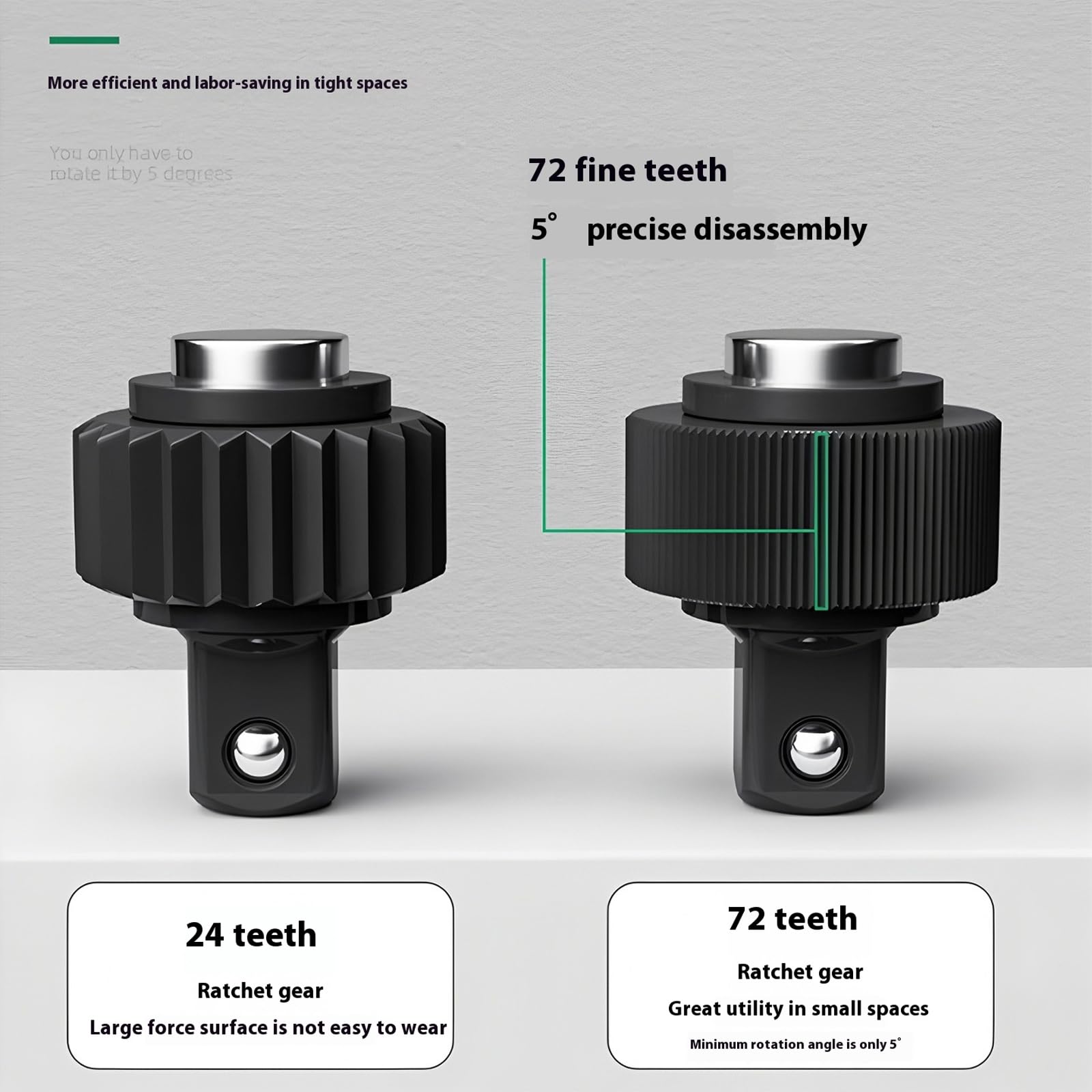 3/20.3 cm 1/5.1 cm 1/10.2 cm 72 zęby napęd klucz grzechotkowy profesjonalne ulepszenie motoryzacja łatwe gniazdo narzędzie ergonomiczny uchwyt grzechotka