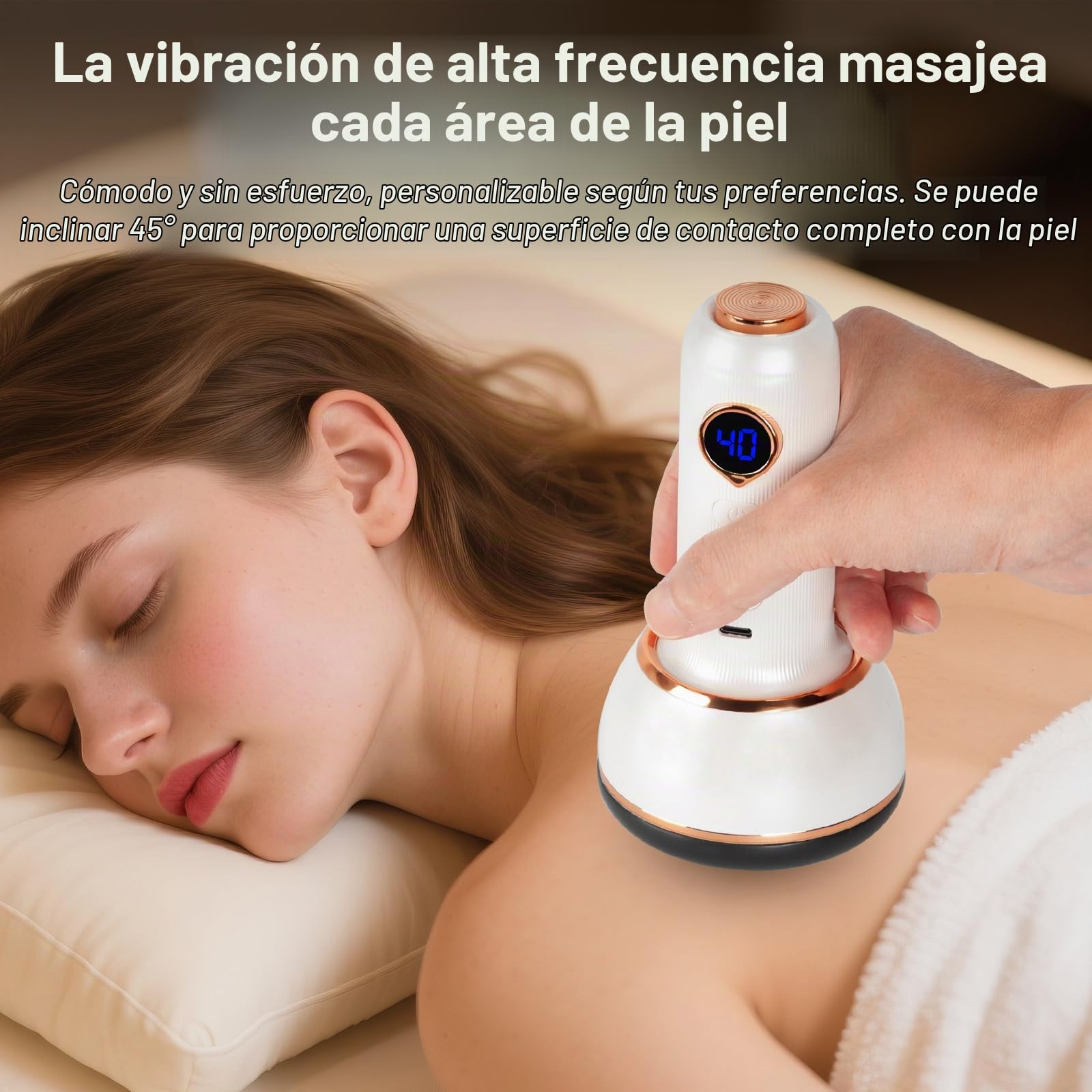 Masajeador Vibrastone, Masajeador Gua para Pies, Manos y Espalda, Dispositivo de Masaje con Combinación de Vibraciones y Calor para Relajar los Músculos