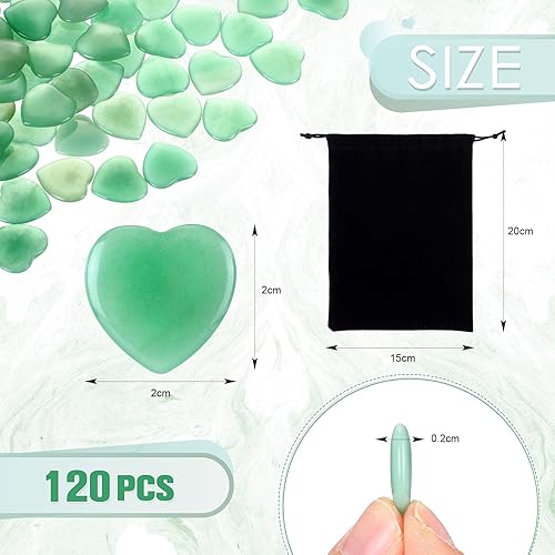 Miniatura 2 de 120 piezas de cristales de cuarzo en forma de corazón para el día de San Valentín, piedras a granel, piedra pulida natural, corazón tallado, cristal