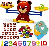 Vista 1 de REMOKING Montessori Balance Scale Math Toy for Kids, Counting Bears Educational STEM Toy for Preschool Learning, Sorting & Number Recognition Toy