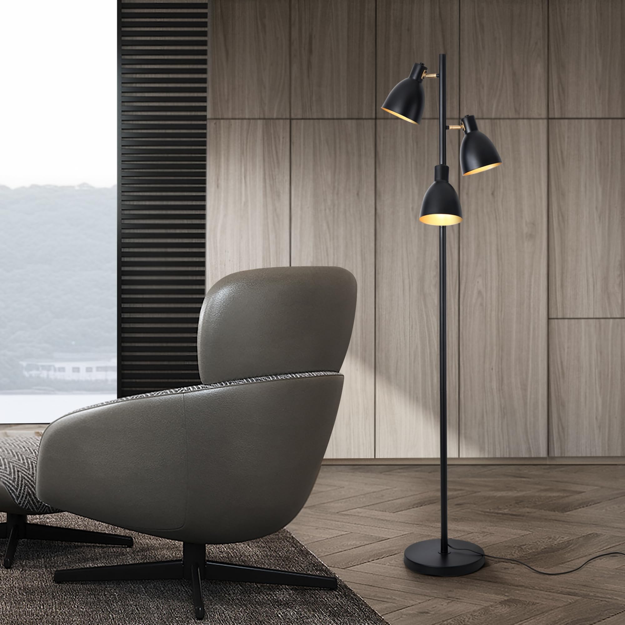 Brilliant Stehlampe Blacky Wohnzimmer 3-flammig Schwarz matt kaufen bei Brilliant Stehlampe Blacky Wohnzimmer 3-flammig Schwarz matt kaufen bei