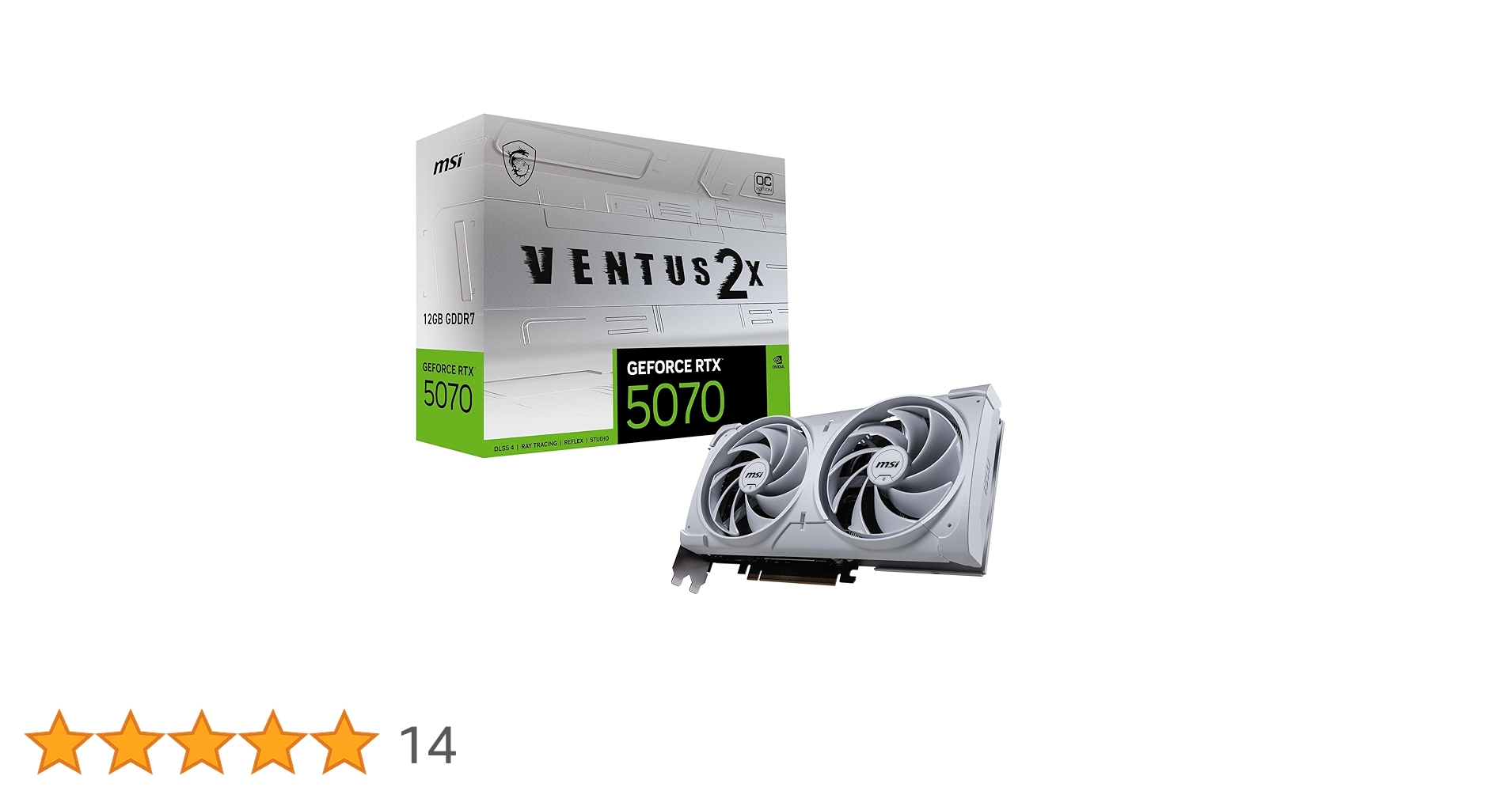 msi - MSI製グラボ　GeForce RTX 5070 12G VENTUS 2X OC　PCIExp 12GB MSI Gaming RTX 5070 12G Ventus 2X OC Graphics Card (12GB