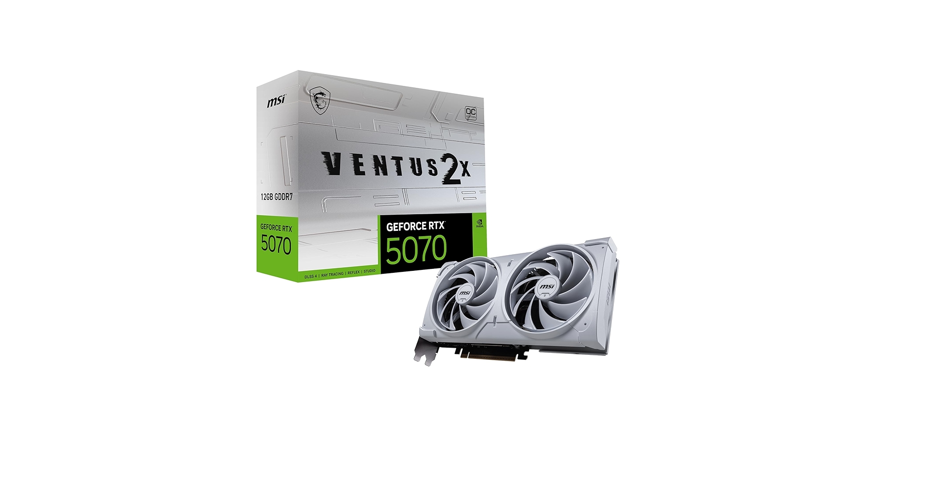 Amazon.com: MSI Gaming RTX 5070 12G Ventus 2X OC White Graphics