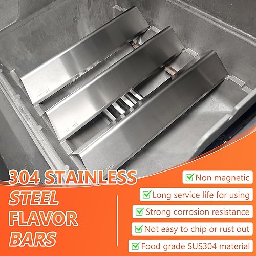 Miniatura 3 de QuliMetal Barras aromatizantes SUS304 de 15.3 pulgadas para parrillas Weber Spirit E-210, Spirit 200, GS4 Spirit II 200, Spirit II Serie E-210 con