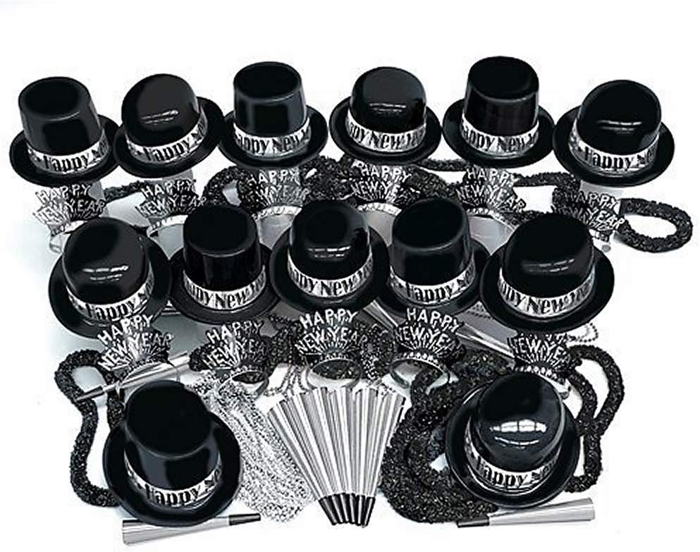 New Year's Silver Showboat Party Assortment for"100" Pkg/6