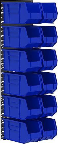 Miniatura 6 de Akro-Mils 30118 Panel de acero con listones de almacenamiento de pared resistente para almacenamiento de garaje Sistema organizador colgante