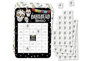 Big Dot of Happiness Day of the Dead Bingo Cards and Markers