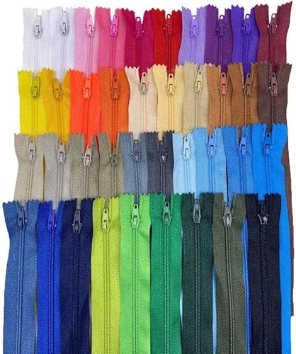 JILIGUALA - Cremalleras invisibles de nailon para bolsos y ropa (39 colores, 23.6in)