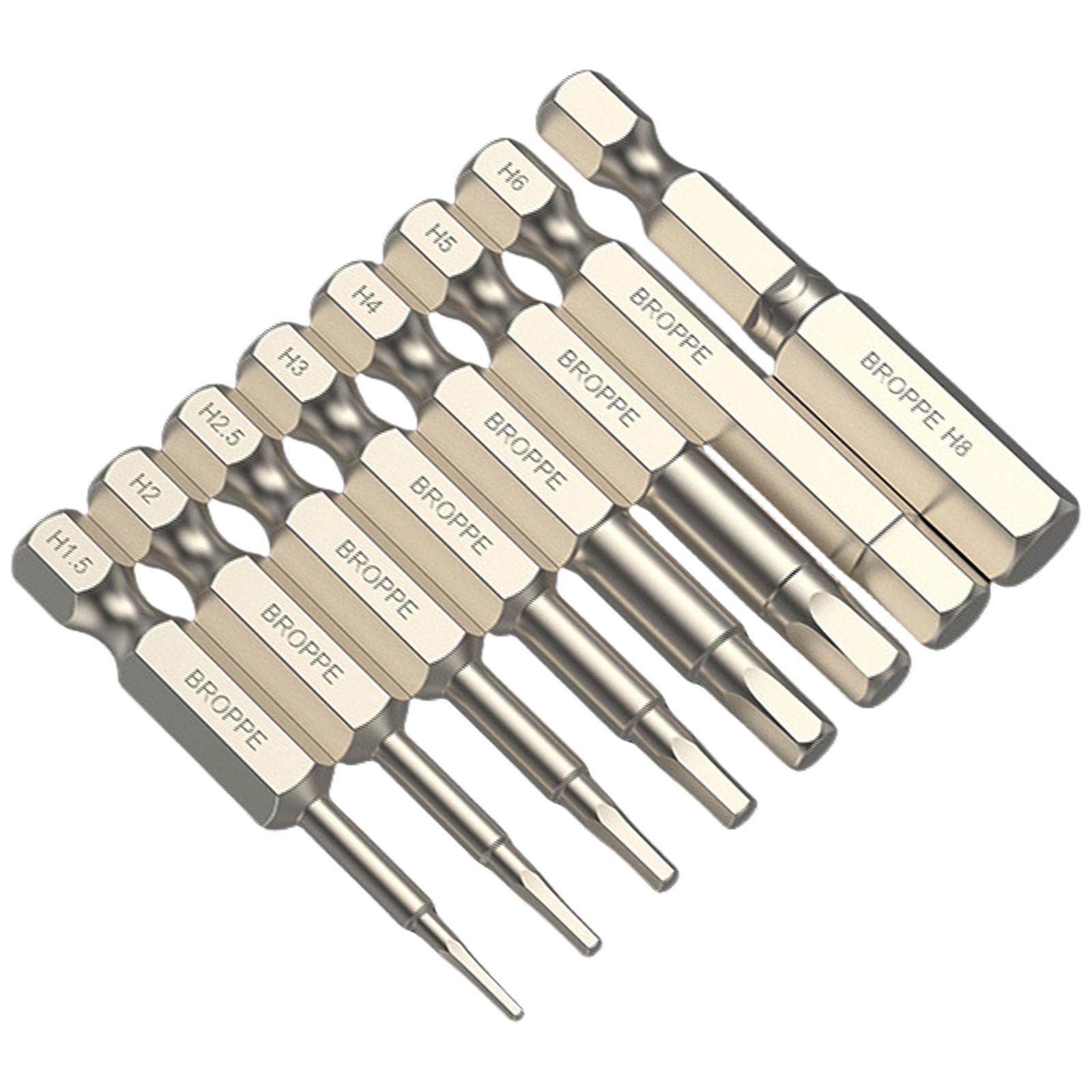 Lirrvb 50Mm Hexagon 8Pack 5/6 / 7 / 8Pcs Hexagon Head Allen Wrenches Drill Bit Set Steel Hexagon Set Screwdriver For Home Repair Accessories Drill
