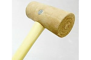 Soft Rawhide Hammer Mallet 1-1/2" Diameter Head Natural Rawhide Non-Marring #3 Hammer