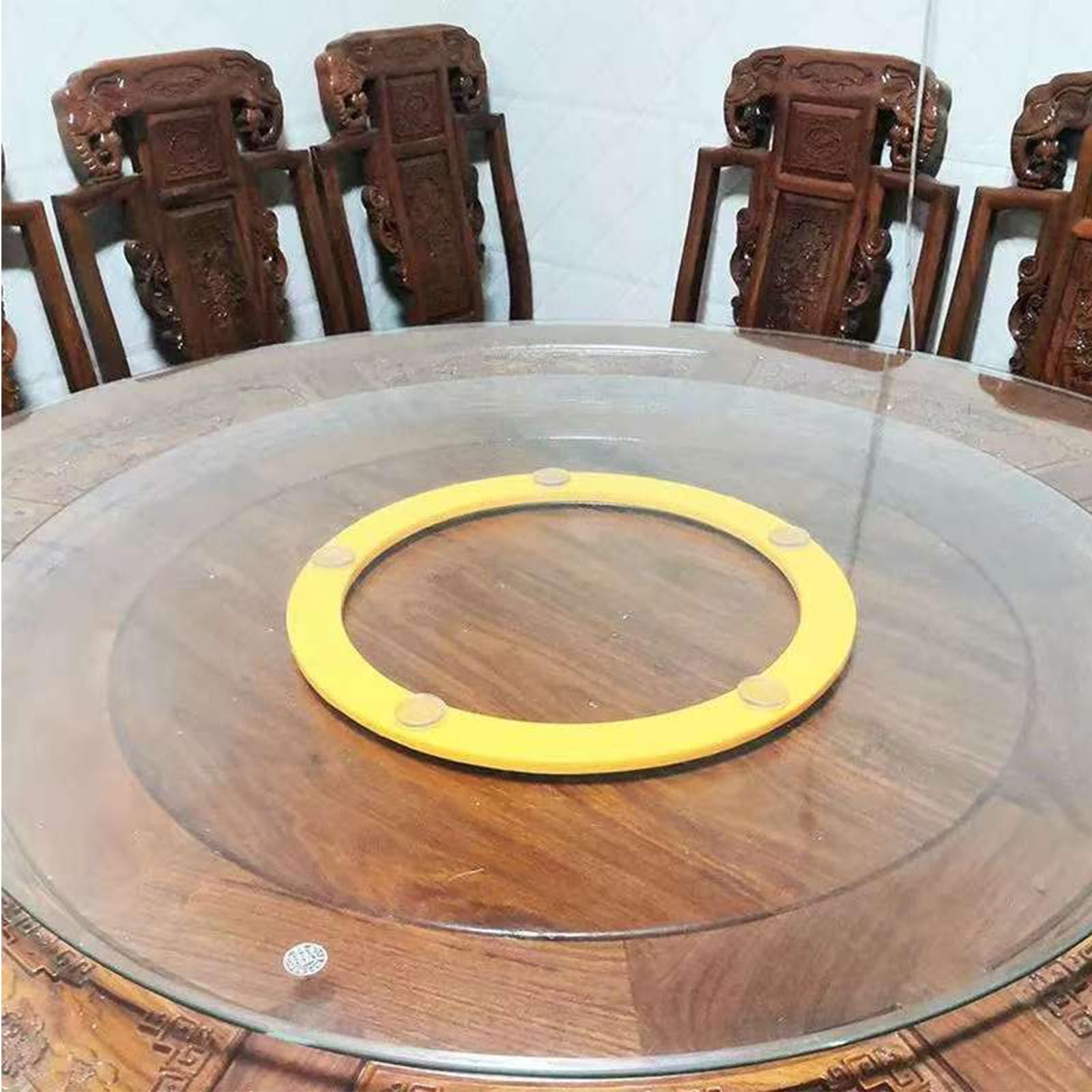 20" Plateau tournant en Alliage Avant, arrière en Plastique, Plateau tournant pour Table à Manger Heavy Duty Swivel 360° (Alloy Orange, 50cm/20in)