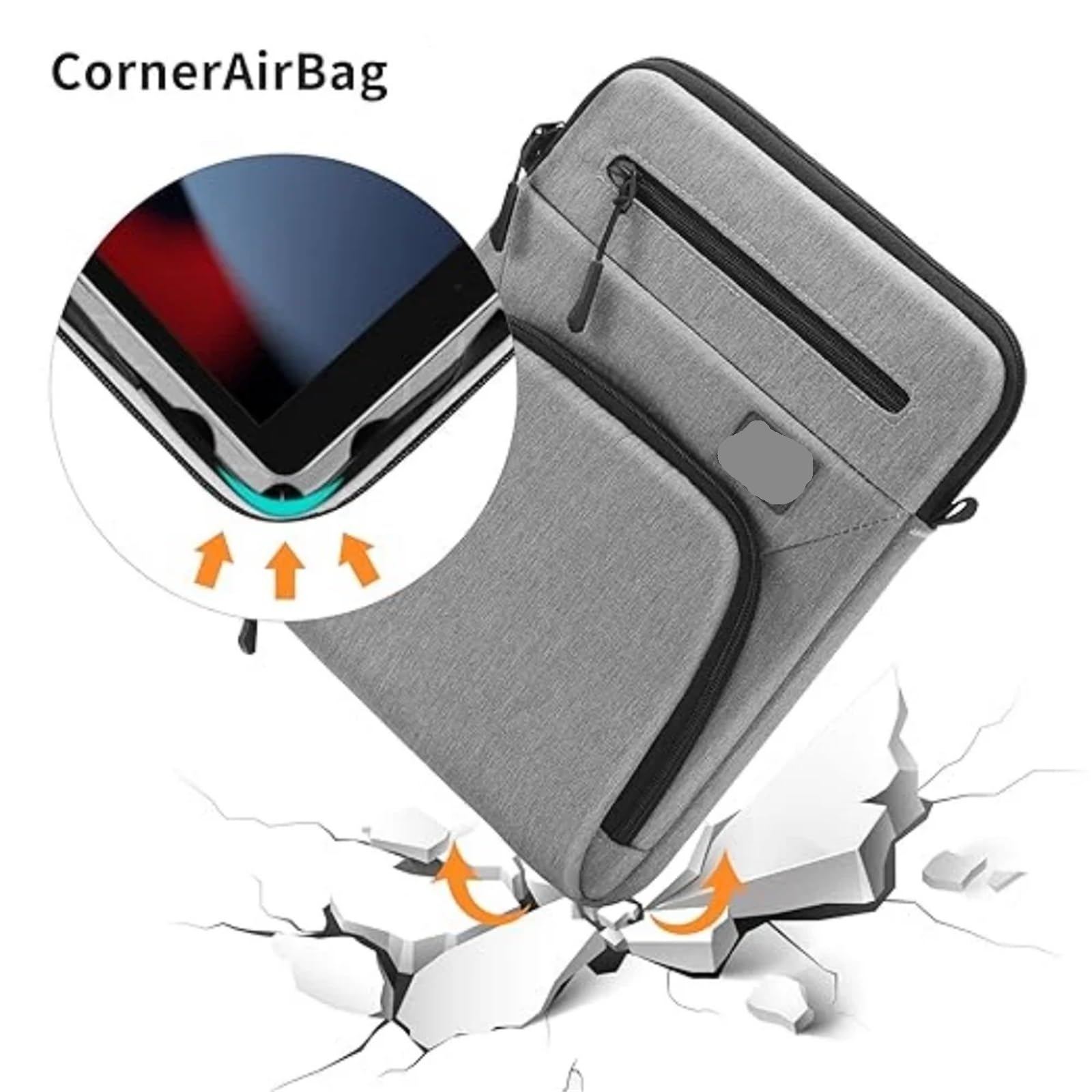 Funda De Tableta Funda for Tableta con asa de 12,9 Pulgadas y Correa for el Hombro para Tablet(Dark Grey)