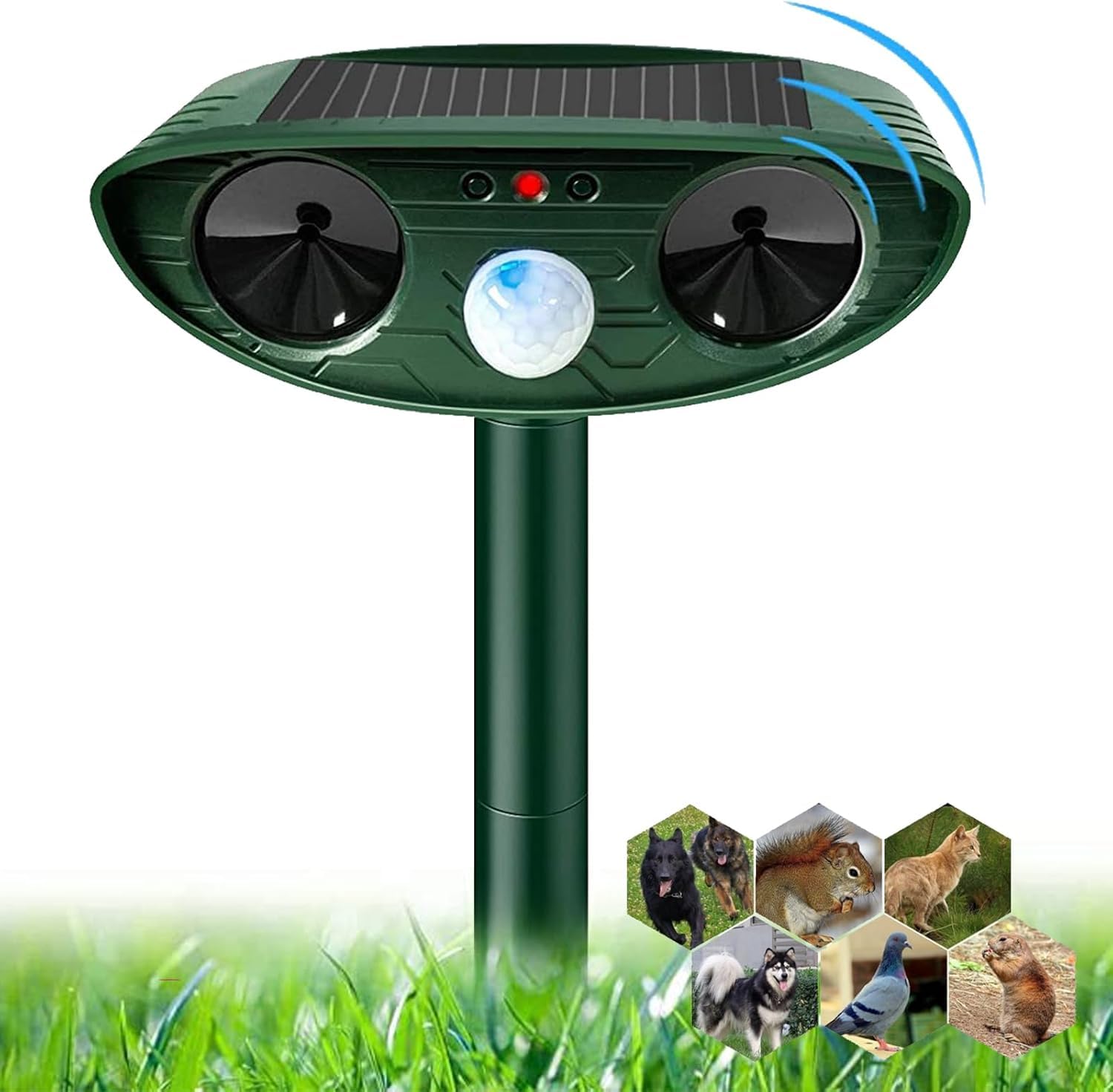 KRLZ Ultrasonic Animal Repeller, Solar Powered Animal Repellent, Waterproof Animal Deterrent Devices Outdoor Repels, Effectively Repels Dog Cat Deer Raccoon Rabbit Squirrel Bird Farm Garden Yard-image-26