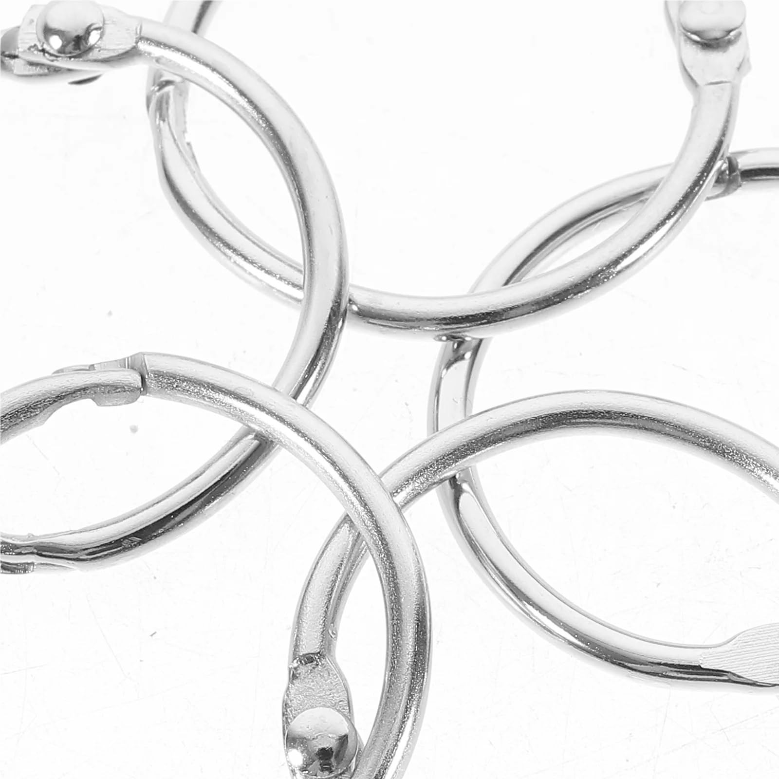 Lot de 200 anneaux de reliure en métal pour cartes à clipser, feuilles circulaires, cartes flash, fournitures de bureau