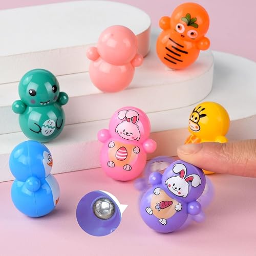 Miniatura 5 de Mini juguete de vaso, 70 piezas de juguetes de animales para niños, juguetes de vaso de muñeca para recompensas de aula, relleno de bolsas de