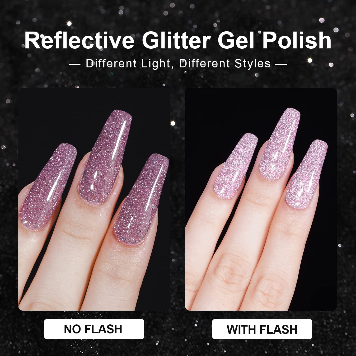Amazon.com : GAOY Pastel Reflective Glitter Gel Polish Set of 6 Colors  Including Pink Yellow Blue Gel Nail Kit for Nail Art DIY Manicure and  Pedicure at Home, Gift for Women :