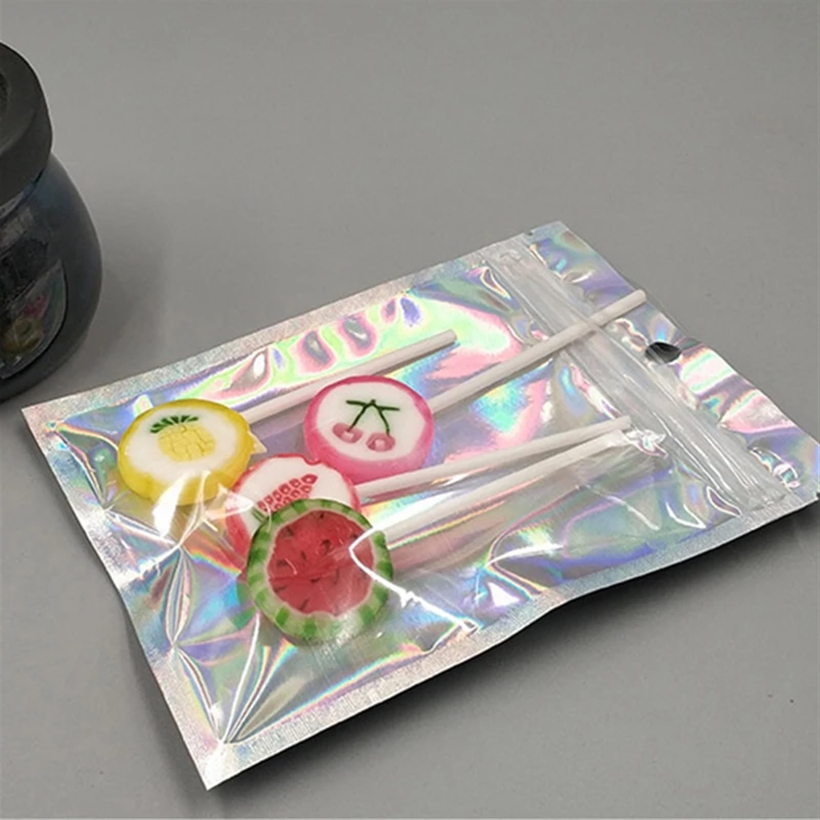 sacchetti con chiusura a zip, Confezione da 50 sacchetti con chiusura a zip in alluminio piatto, autosigillanti, di diverse dimensioni(9x16cm)